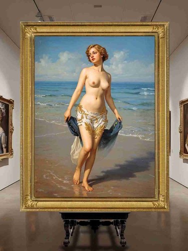 Ein kunstwerk auf leinwand - ein,