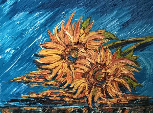 Original öl impasto gemälde - original,