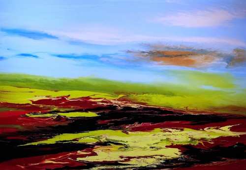 Abstrakte malerei landschaft - abstrakte,
