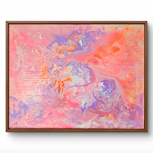 Abstraktes acrylbild pastel - abstraktes,