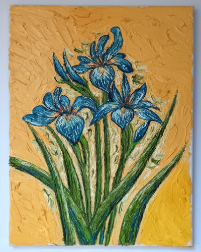 Original öl impasto gemälde - Öl-,