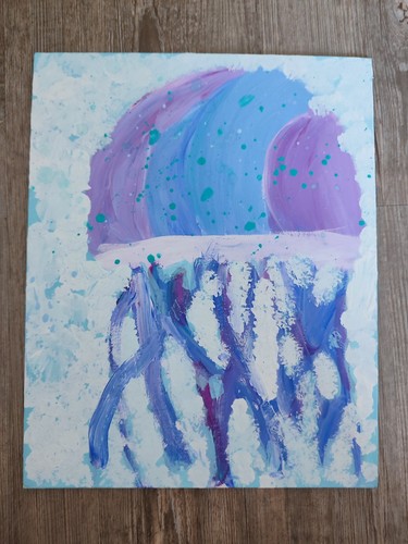 Acrylgemälde qualle unikat - "qualle",