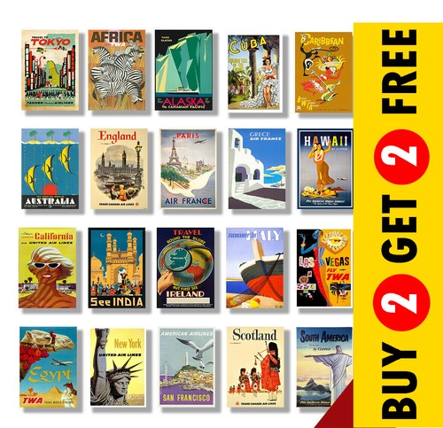 Vintage reise poster retro - poster,