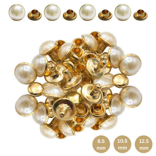 Perlen nieten gold - nieten,