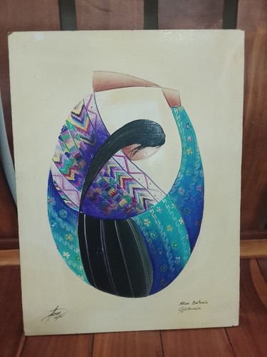 Guatemala volkskunst öl acryl - guatemala,