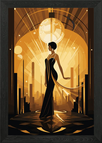 Art deco gerahmtes - art,