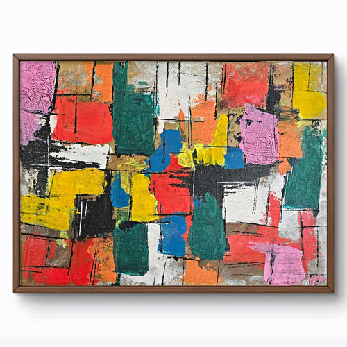 Abstraktes acrylbild colored - abstraktes,
