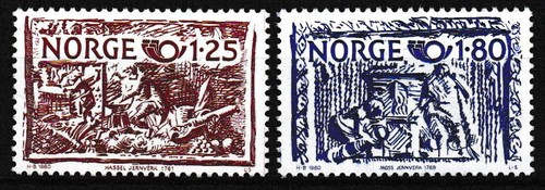 Norwegen handwerkskunst satz - norwegen,