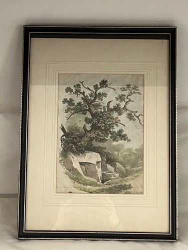 Antik aquarell landschaft - antik,