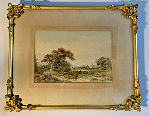 Viktorianisches aquarell - viktorianisches,