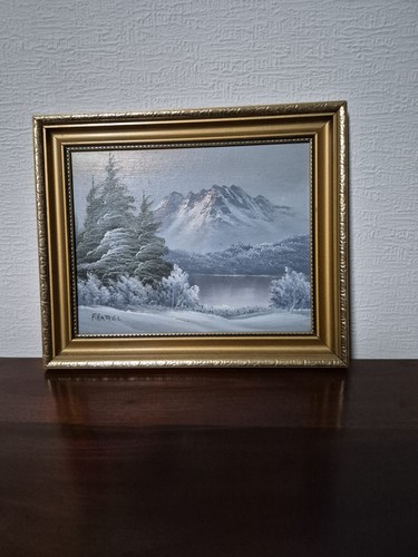 Altes gerahmtes gemälde öl - gerahmtes,