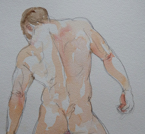 Aquarell gemälde männlicher - aquarell,