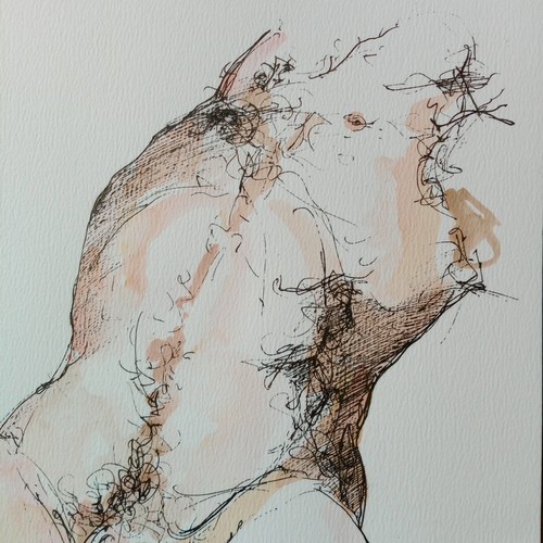 Aquarell gemälde männlicher - aquarell,