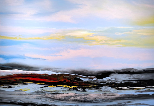 Abstrakte malerei landschaft - malerei,