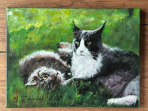 Gemälde les chats - gemälde,
