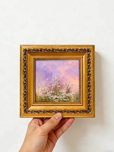 White daisy pink purple dusk - pink,