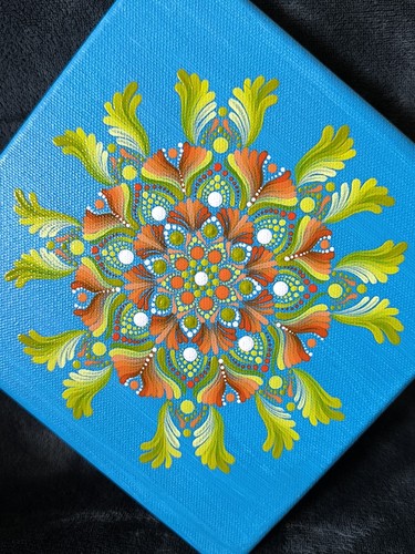 Mandalakunst handmade leinwand - handmade,