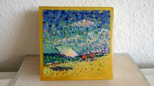 Original acryl gemälde strand - original,