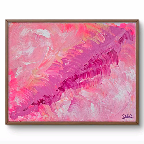 Acrylbild swirling feather - acrylbild,