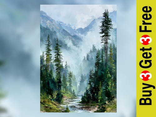 Misty mountain forest - misty,
