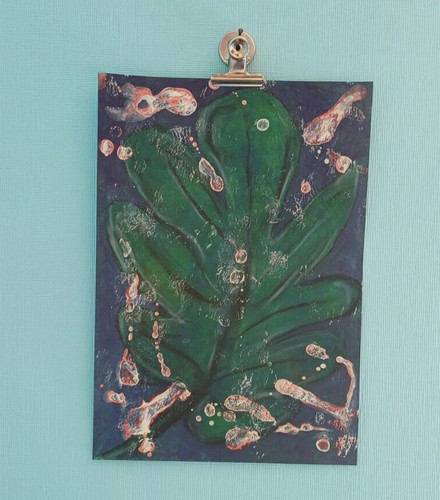Kunstwerk blatt monstera - kunstwerk,,