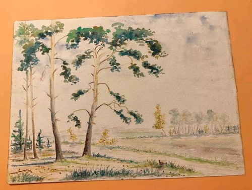 Landschaft aquarell original - landschaft, |