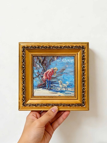 Mädchen mit hund - mit,