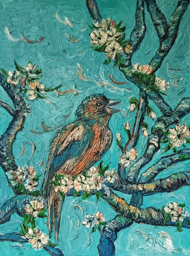 Original öl impasto gemälde - Öl-,